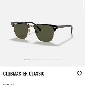 Black and gold Ray Ban sunglasses